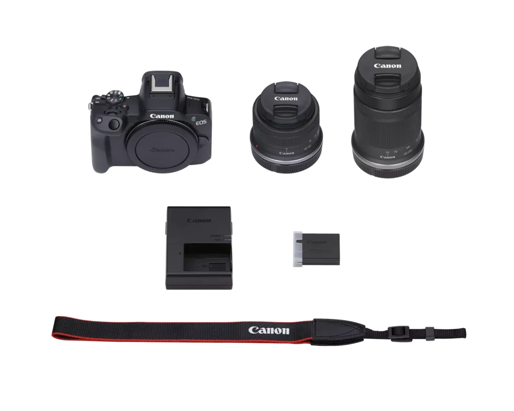 Canon EOS R50 RF-S 18-45mm F4.5-6.3 IS STM/RF-S 55-210mm F5-7.1 IS STM Twin kit
