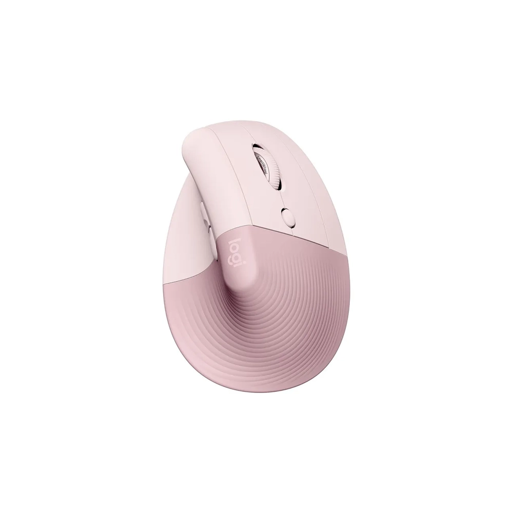 Logitech Wireless Mouse Lift Vertical Ergonomic 6 Buttons Dark Rose